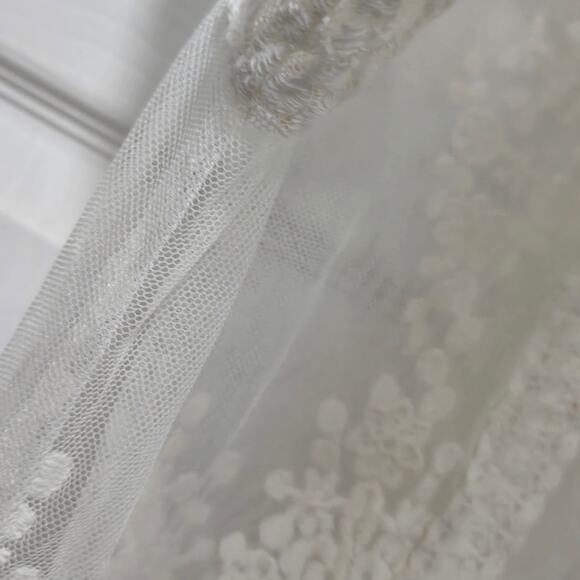 Boston Proper Lace Mesh Embroidered Duster Cardigan Small - Picture 10 of 13